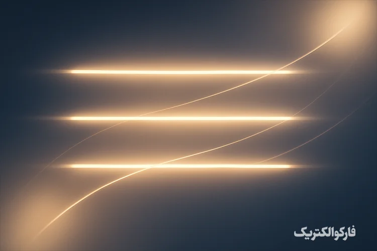 تصویر انتزاعی از فناوریهای جدید لامپهای LED با نور مدرن